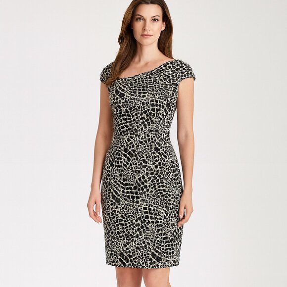 Animal Print Knit Sweater Dress Size 10 – Stretchy Luxe, Mobwife Old Money Style - Picture 1 of 9